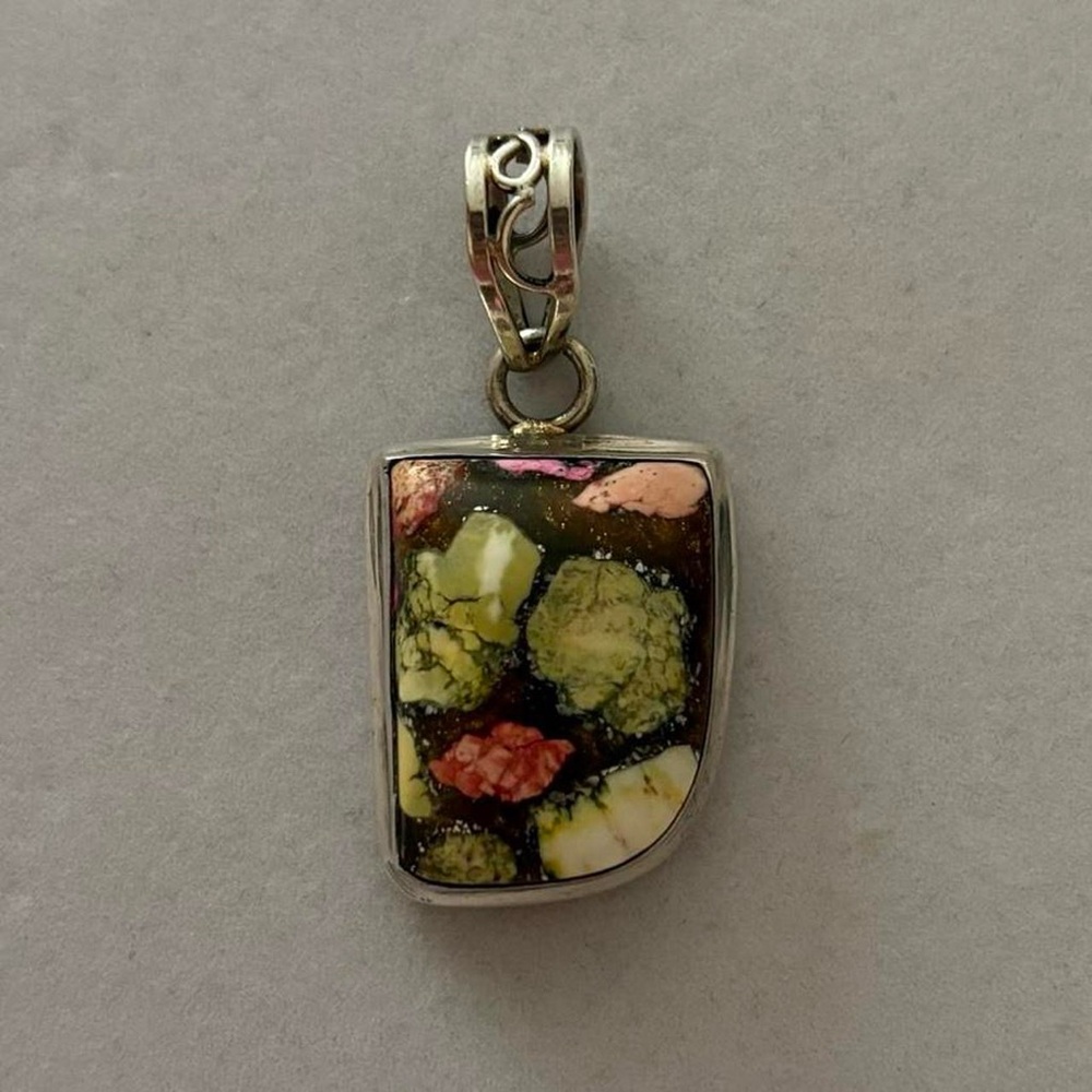 925 Sterling Silver Funky Statement Necklace Pendant Charm